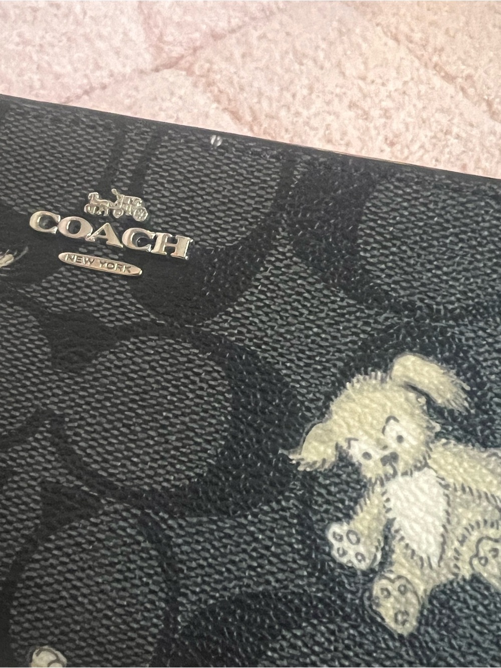 Coach Black Signature Canvas Floral-Accent Continental Wallet - Picture 8 of 8